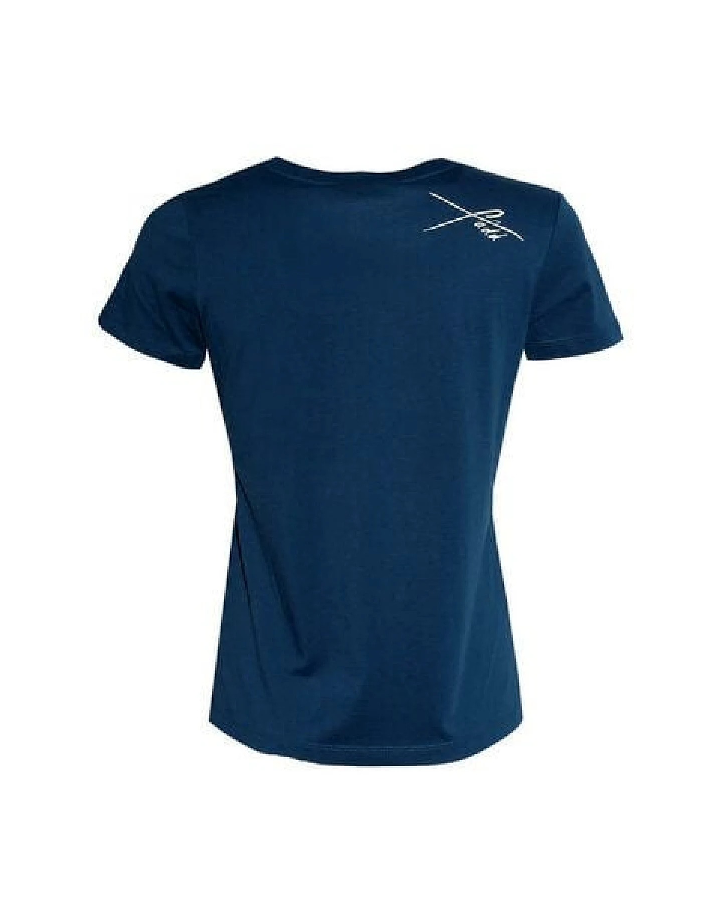 Damen T-Shirt Rundhals aus Bio-Baumwolle "Vollpfosten" Blau von Fädd – Ansicht 3