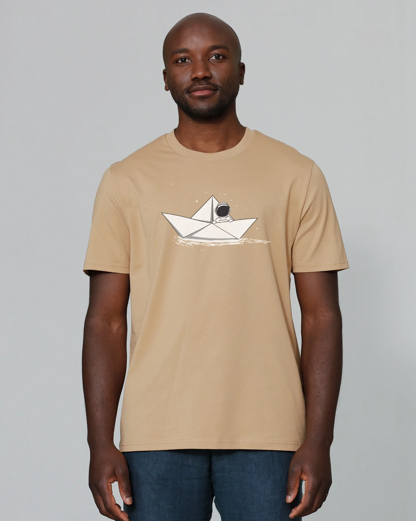 Watapparel T-Shirt Astronaut in paper boat – Ansicht 2