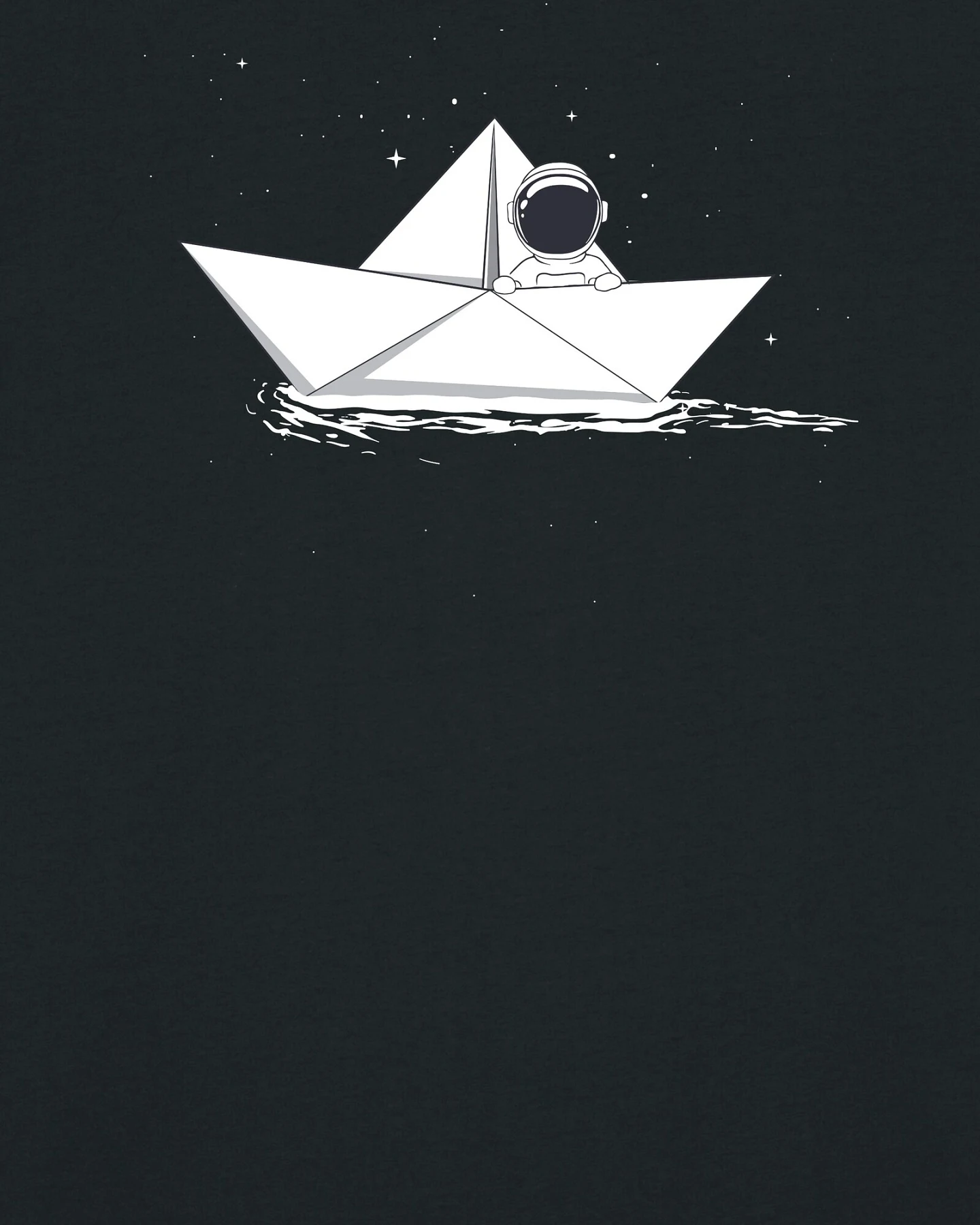 Watapparel Shirt Astronaut in paper boat – Ansicht 3