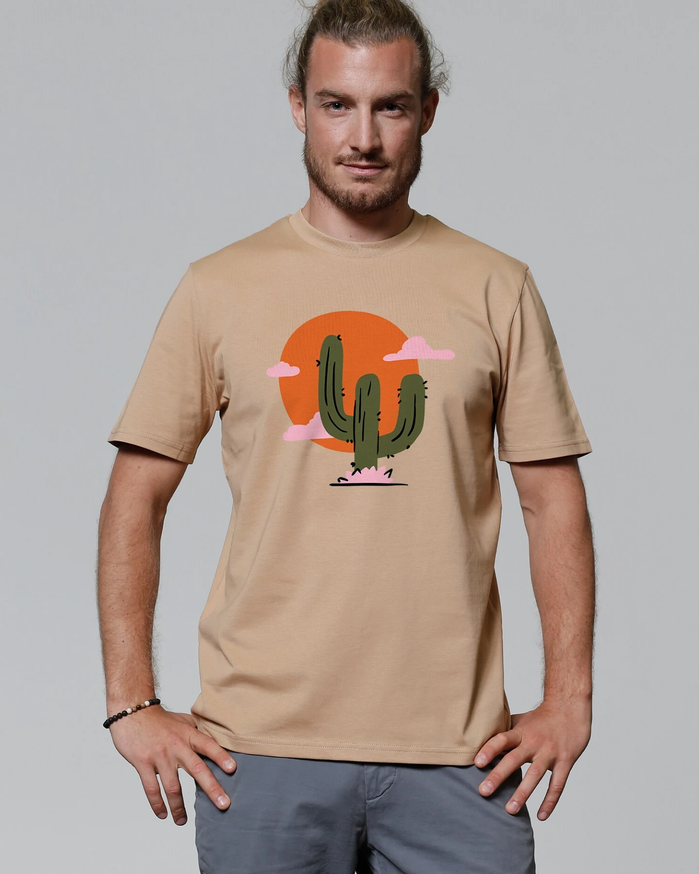 Watapparel T-Shirt Kaktus Im Sonnenuntergang – Ansicht 2