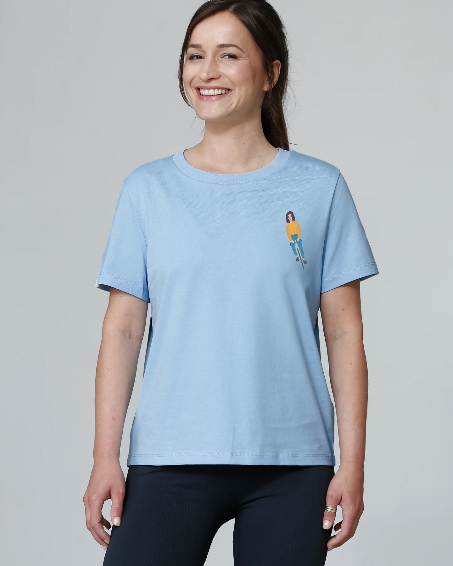 Watapparel T-Shirt Mädchen Auf Fahrrad – Ansicht 2