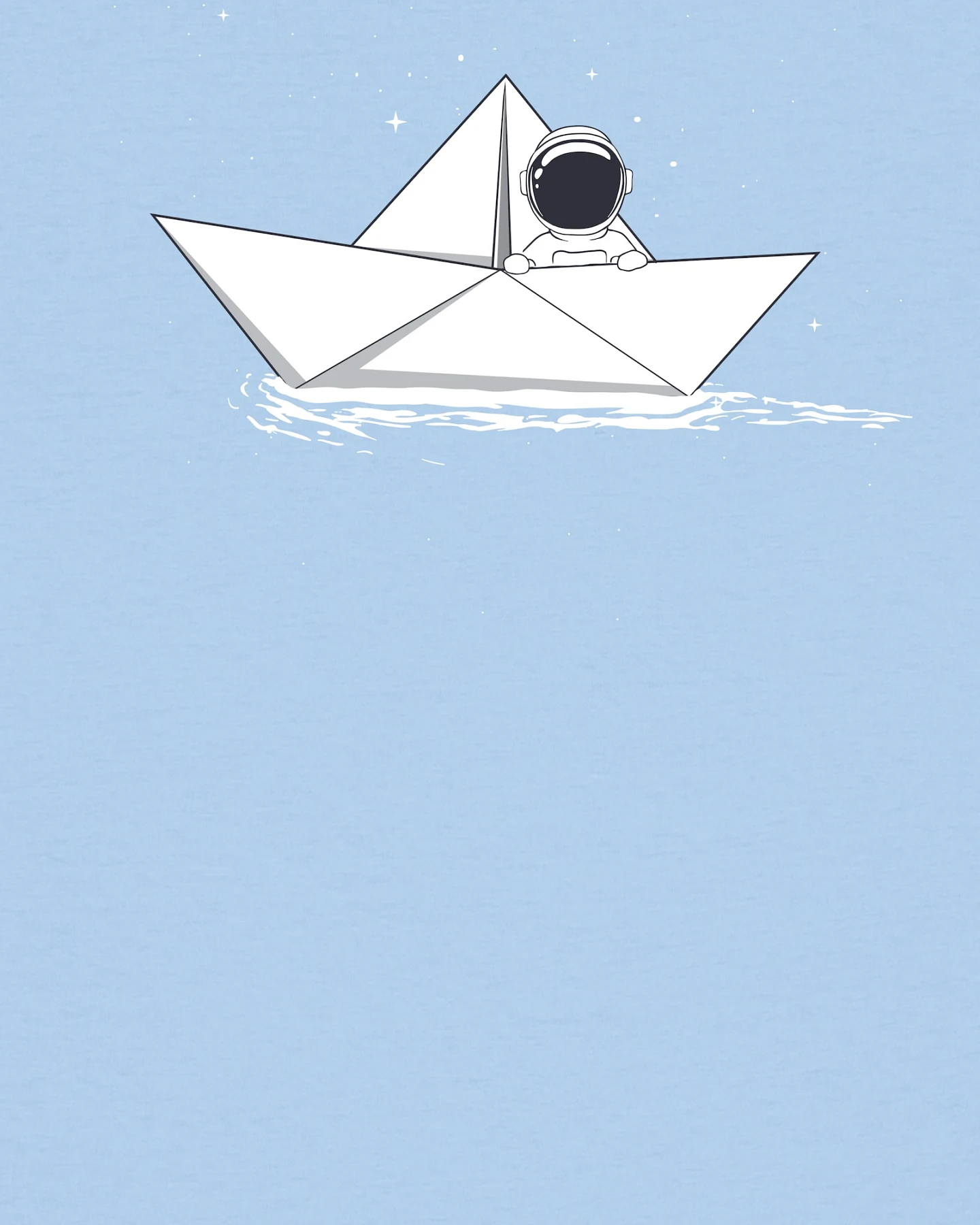 Watapparel T-Shirt Astronaut in paper boat – Ansicht 3