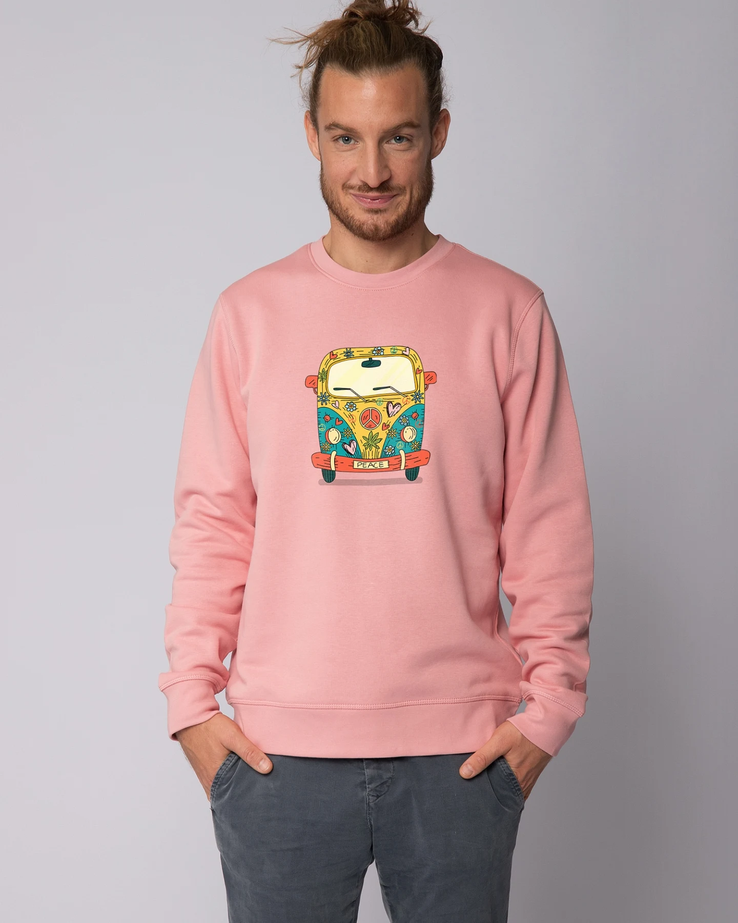 Watapparel Sweatshirt Hippies Bus – Ansicht 2