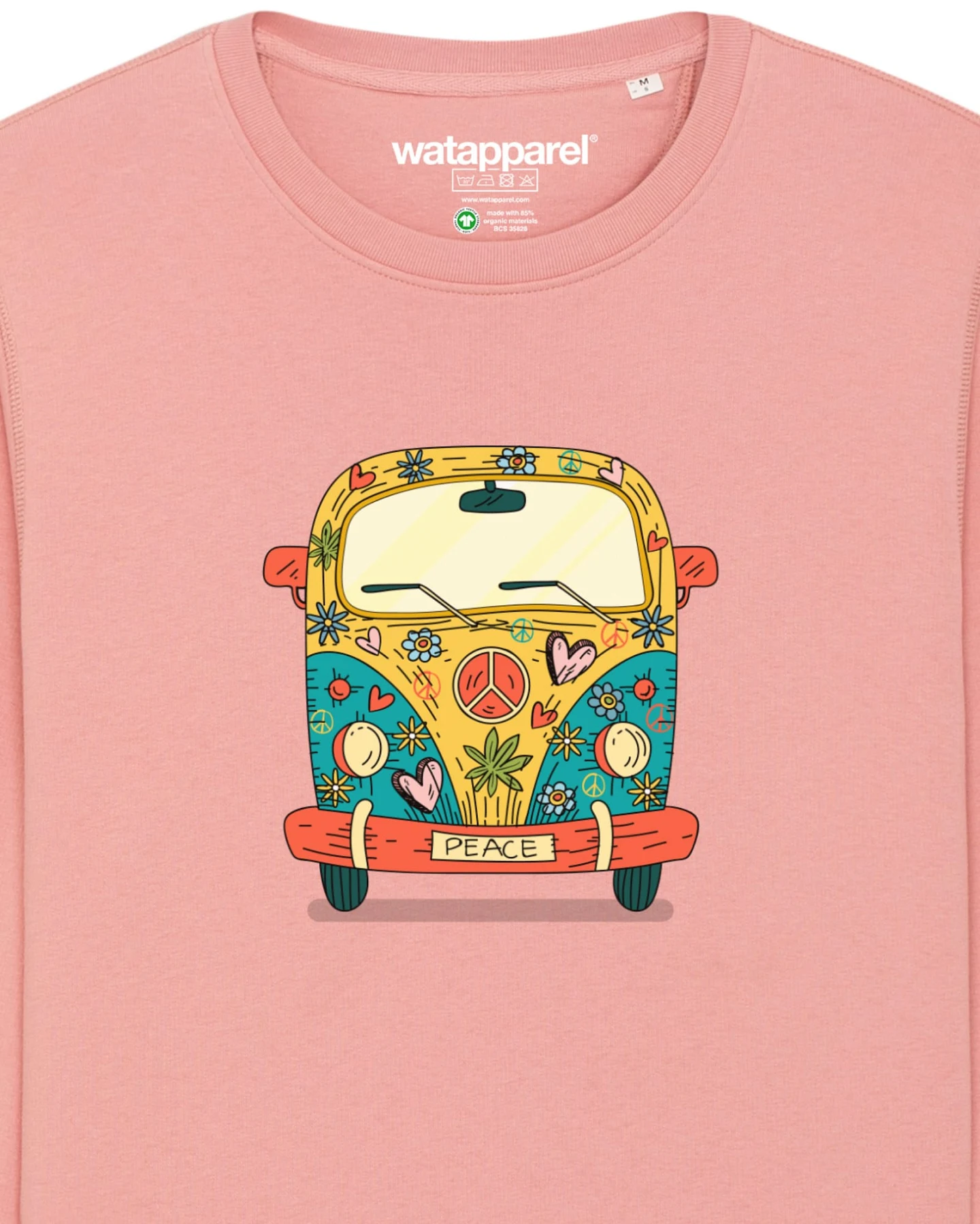 Watapparel Sweatshirt Hippies Bus – Ansicht 3