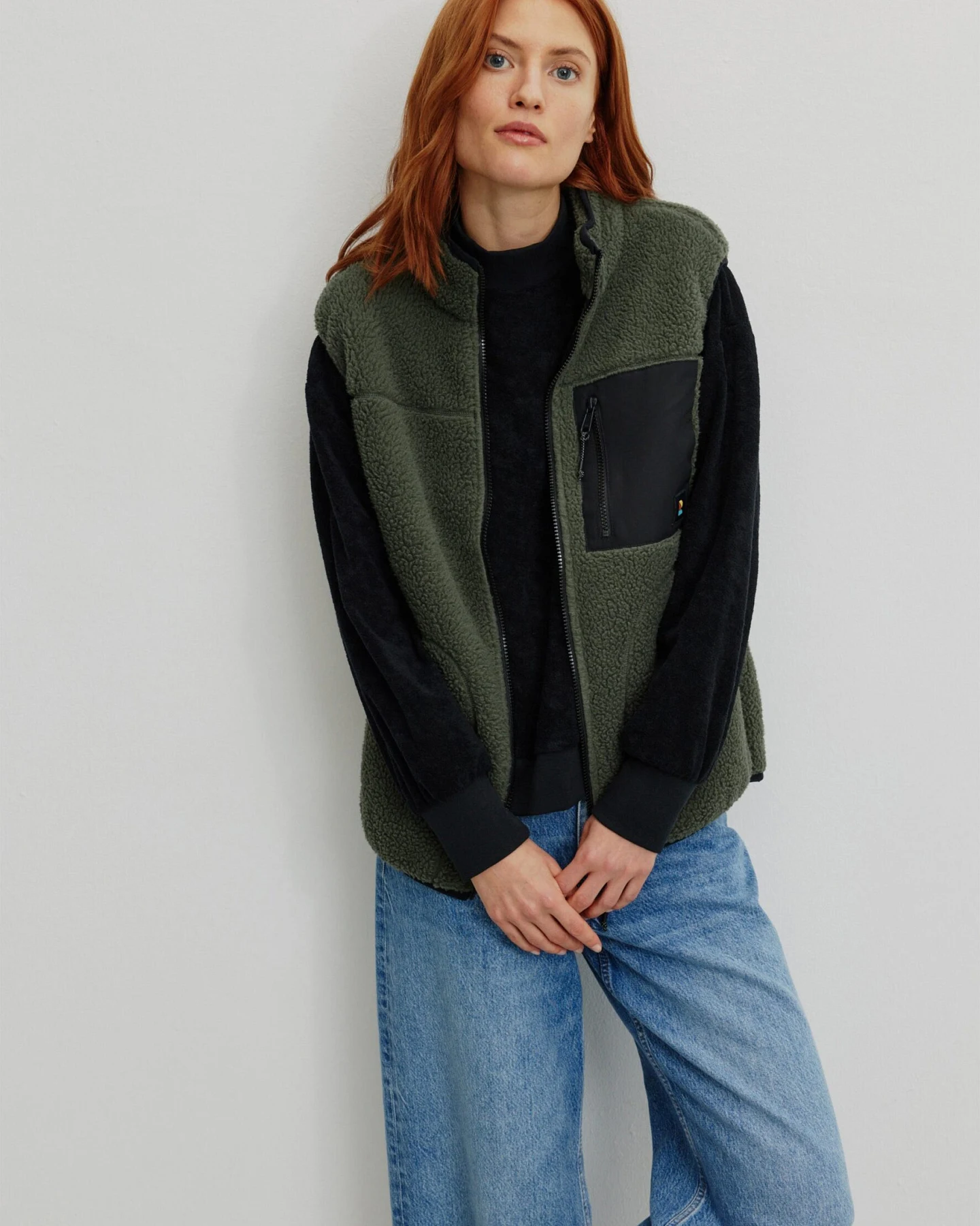Recolution Damen vegan Weste Bonsai Dark Khaki – Ansicht 2