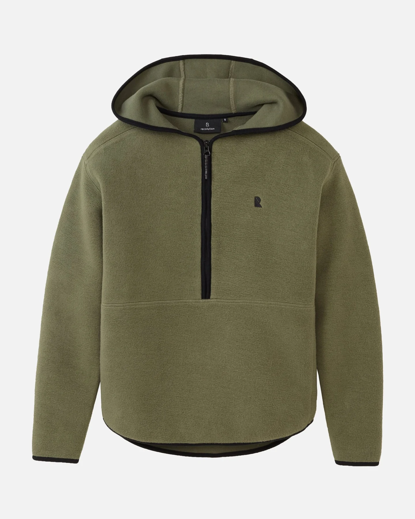 Recolution Damen vegan Hoodie Forsthia Dark Khaki – Ansicht 2