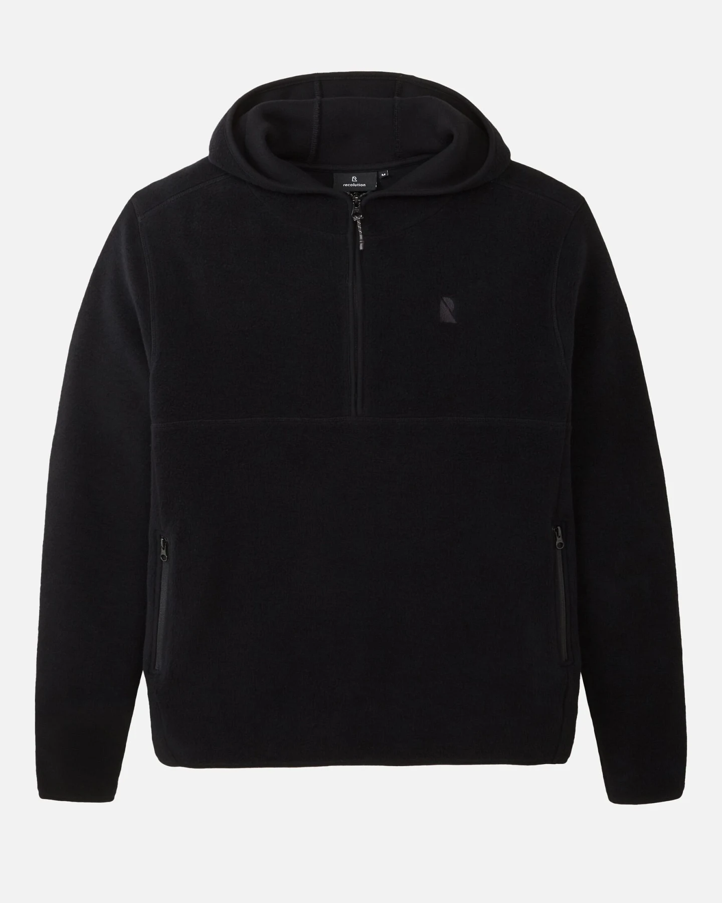 Recolution Herren vegan Kapuzenpulli Caimito Schwarz – Ansicht 2