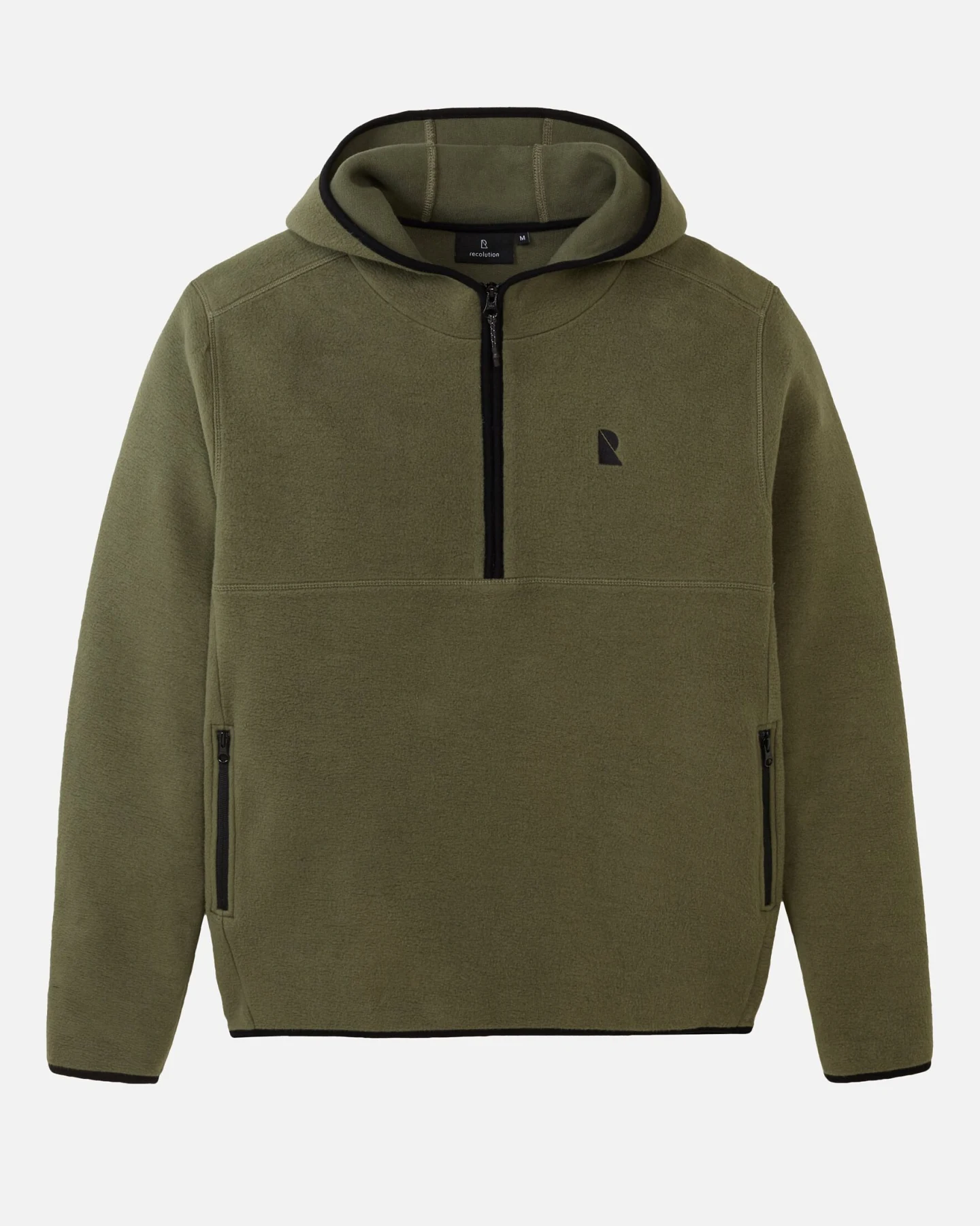 Recolution Herren vegan Kapuzenpulli Caimito Dark Khaki – Ansicht 2