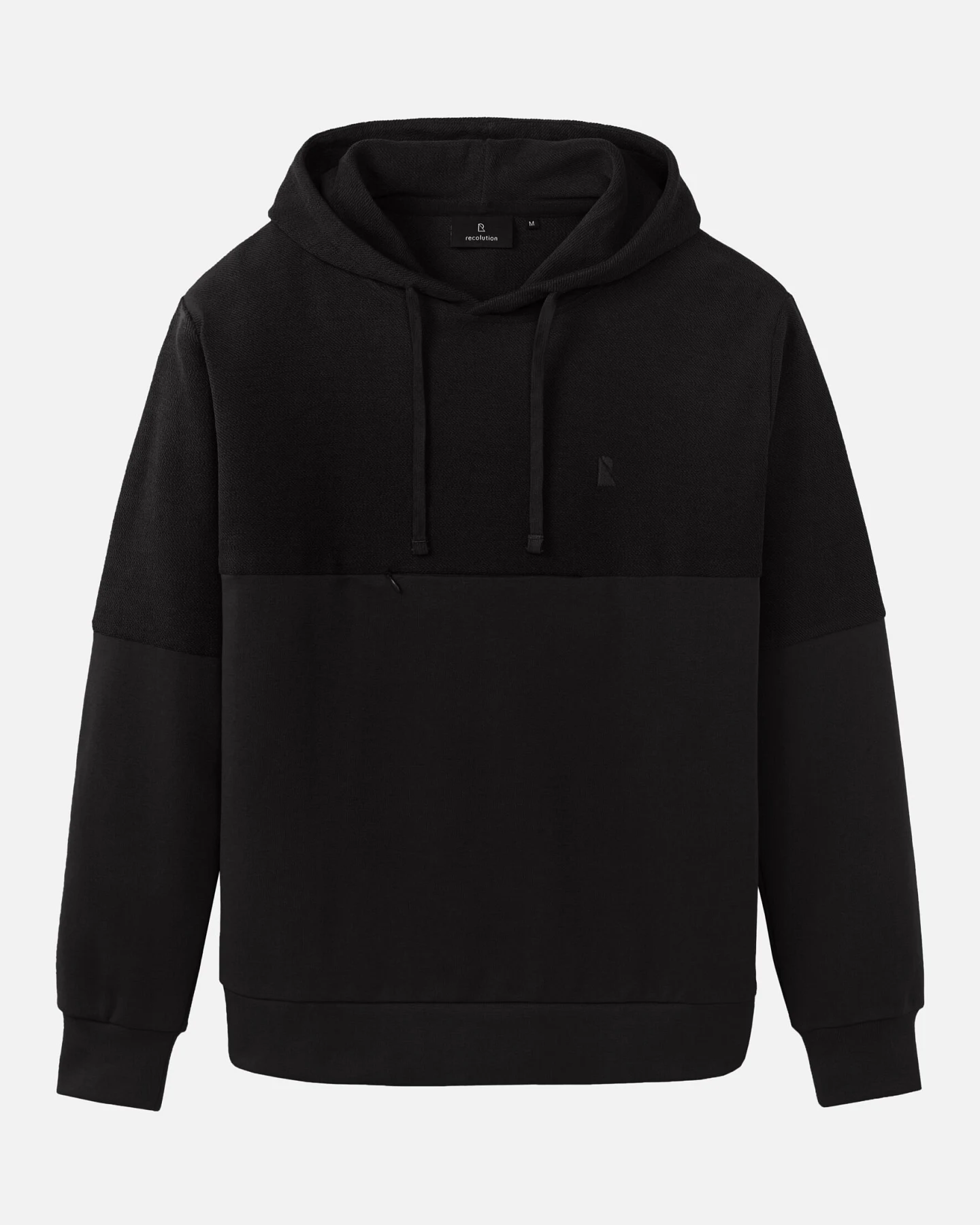 Recolution Herren vegan Hoodie Ivy Schwarz – Ansicht 2