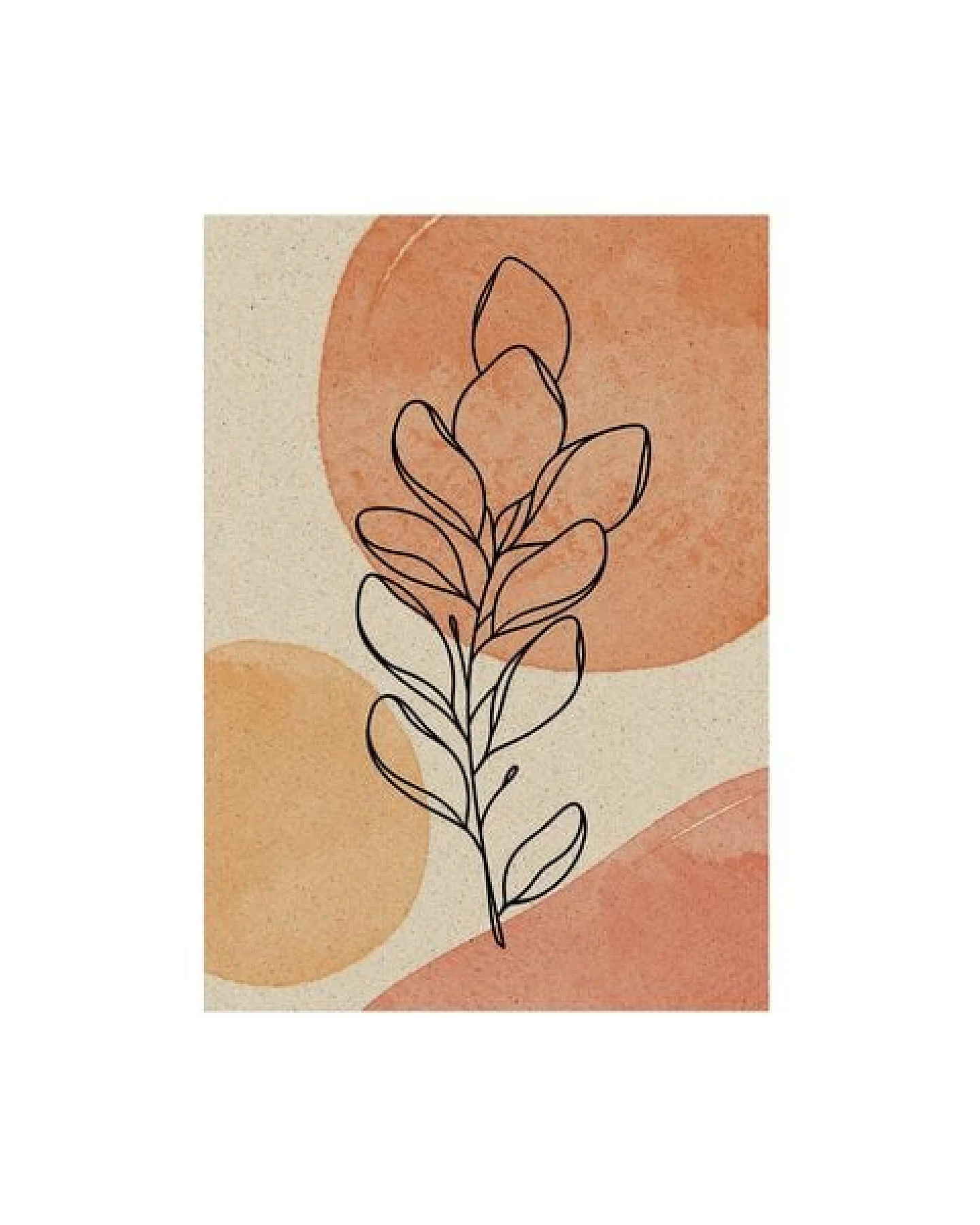 matabooks® Minimalistische A6 Postkarte mit Pflanzenmotiv aus nachhaltigem Graspapier – Ansicht 2
