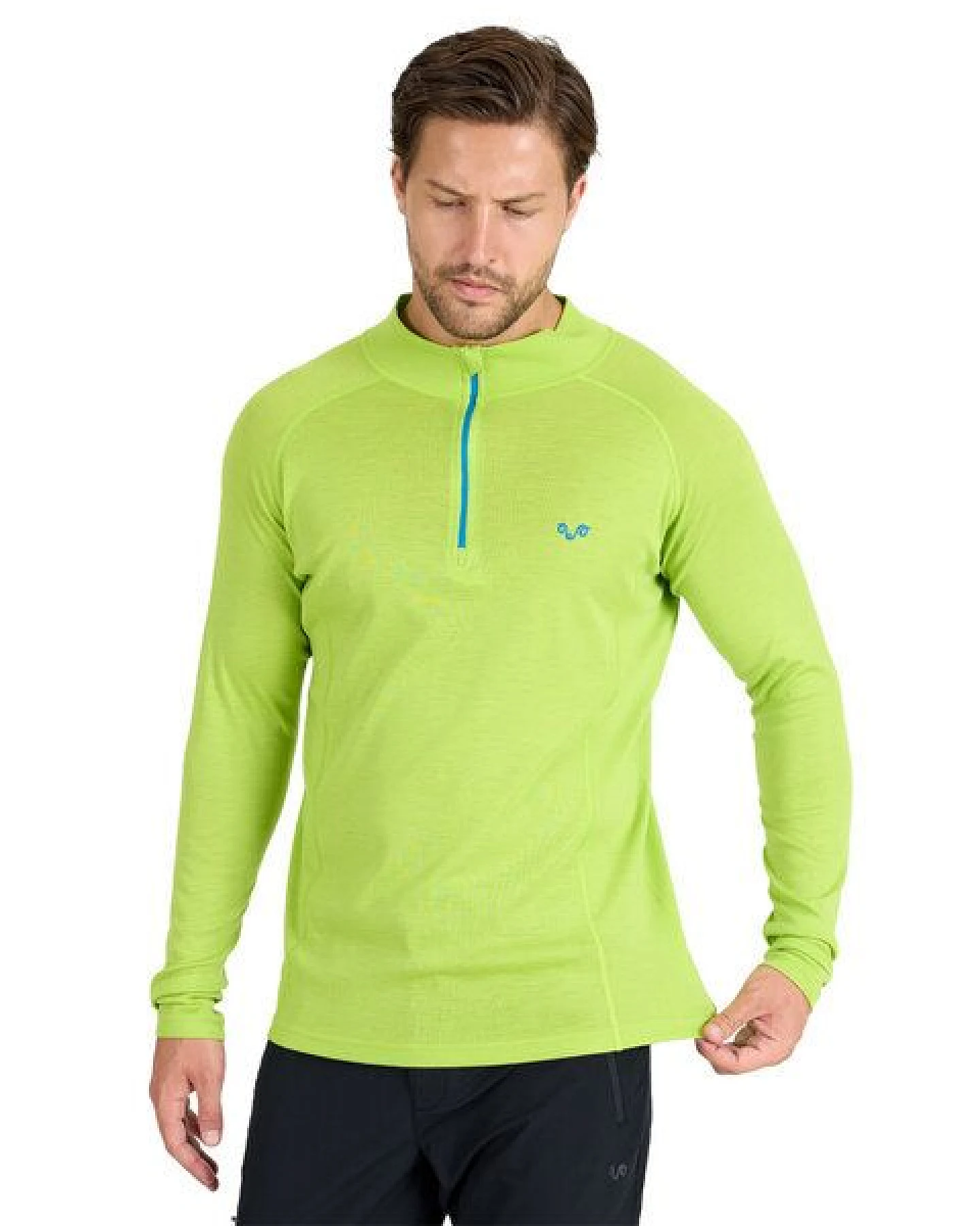 Woolona Langarmshirt - ASTRO - 100% Merinowolle (Zip) – Ansicht 2