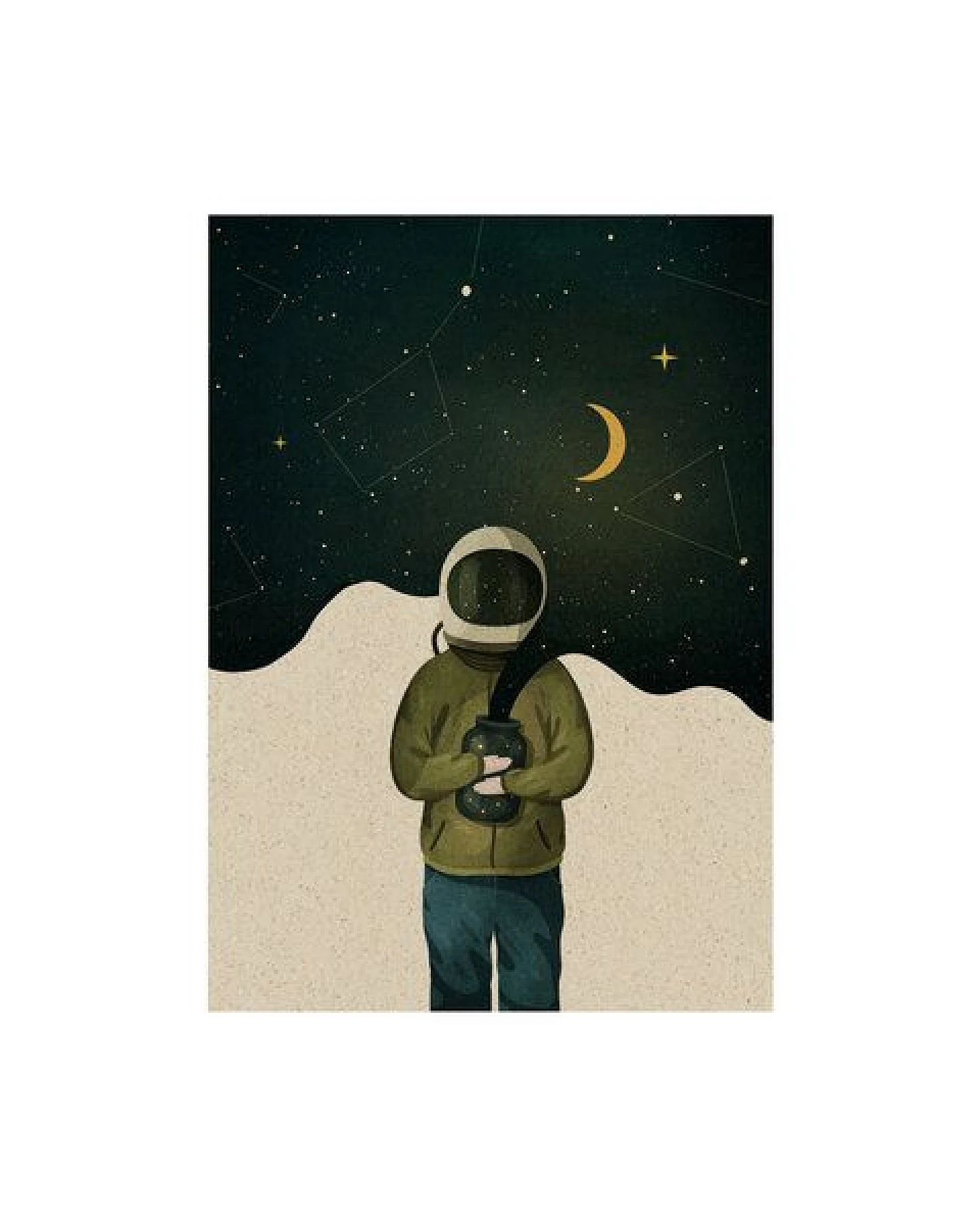 matabooks® A6 Postkarte mit Austronaut aus nachhaltigem Graspapier – Spacewalker – Ansicht 3