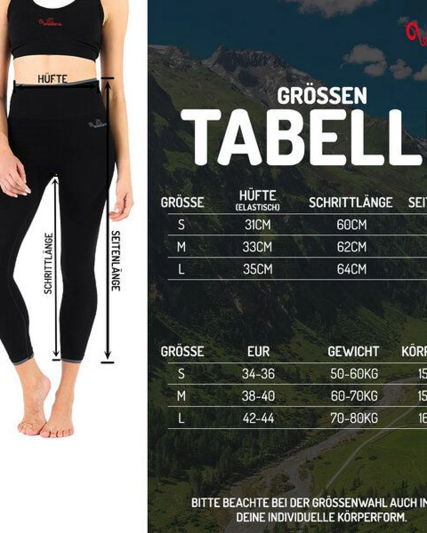 Woolona Merino Tights - BIANCA - Nahtlos – Ansicht 4