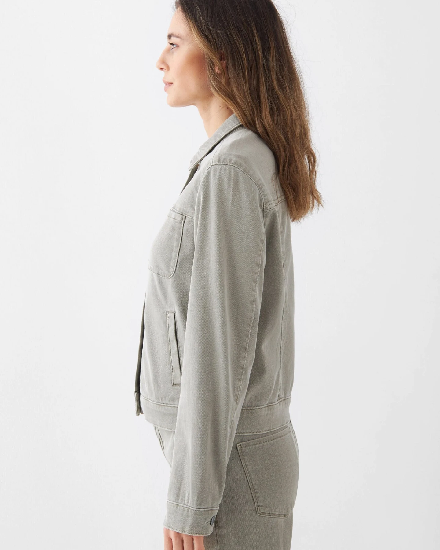 Dawn Damen vegan Jacke Callisto Non-Stretch Classic Rock Olive – Ansicht 2