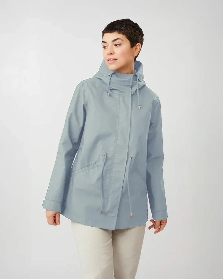 LangerChen Damen vegan Parka Transitional Lismore Short Marlin Blue