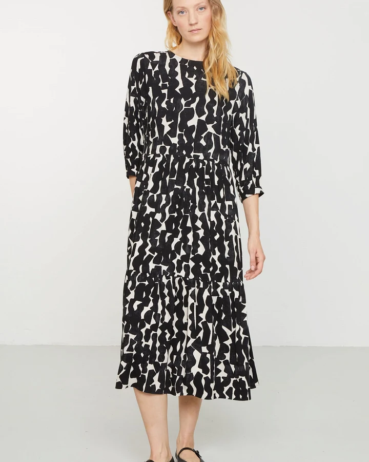 Recolution Damen vegan Kleid Pea Bold Schwarz