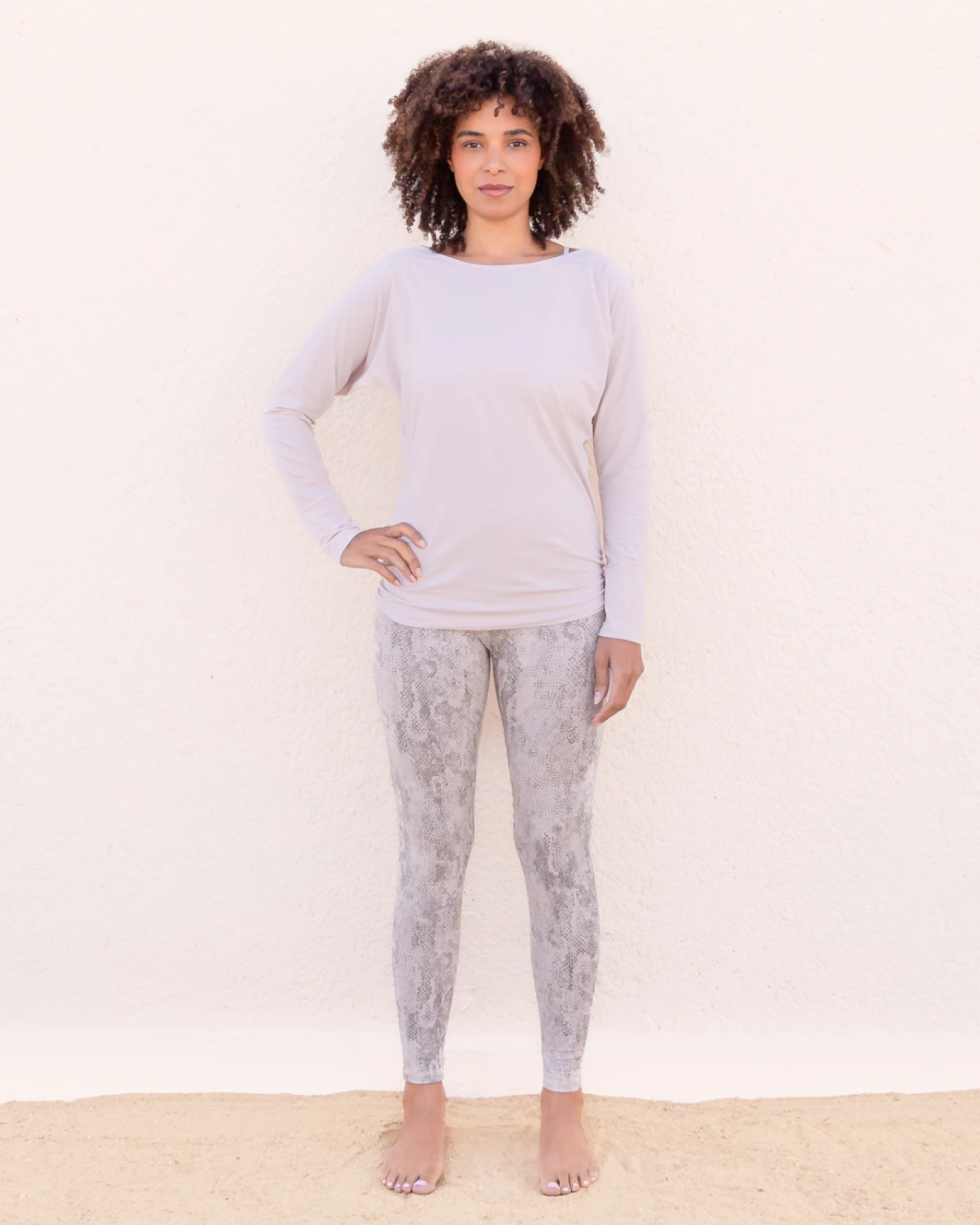 Jaya Organics Langarmshirt Yanti - Creme L – Ansicht 2