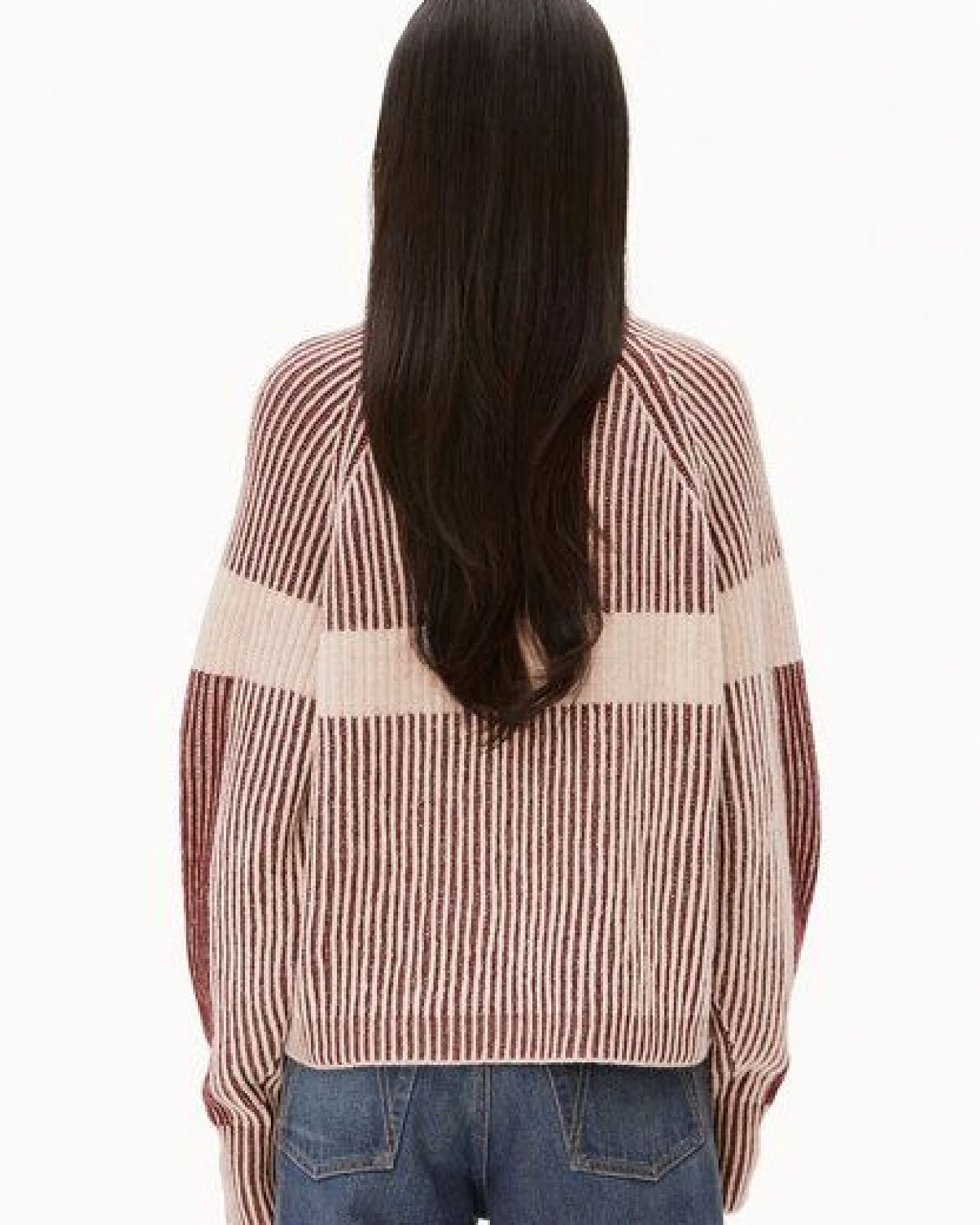 ARMEDANGELS RIB ARTWORK Damen Strickpullover aus Bio-Woll Mix – Ansicht 2