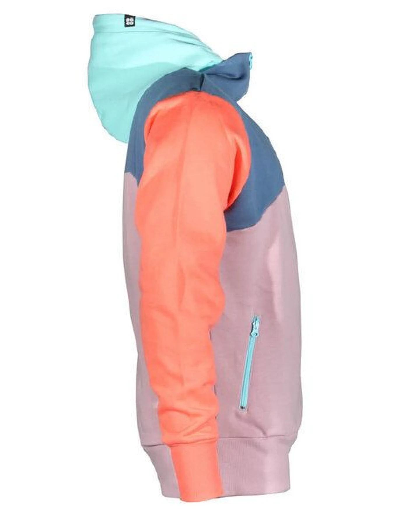 FÄDD Unisex 1/4 Sweatjacke aus Bio-Baumwolle "Troijer VZ Heimat" Rosa Blau – Ansicht 3