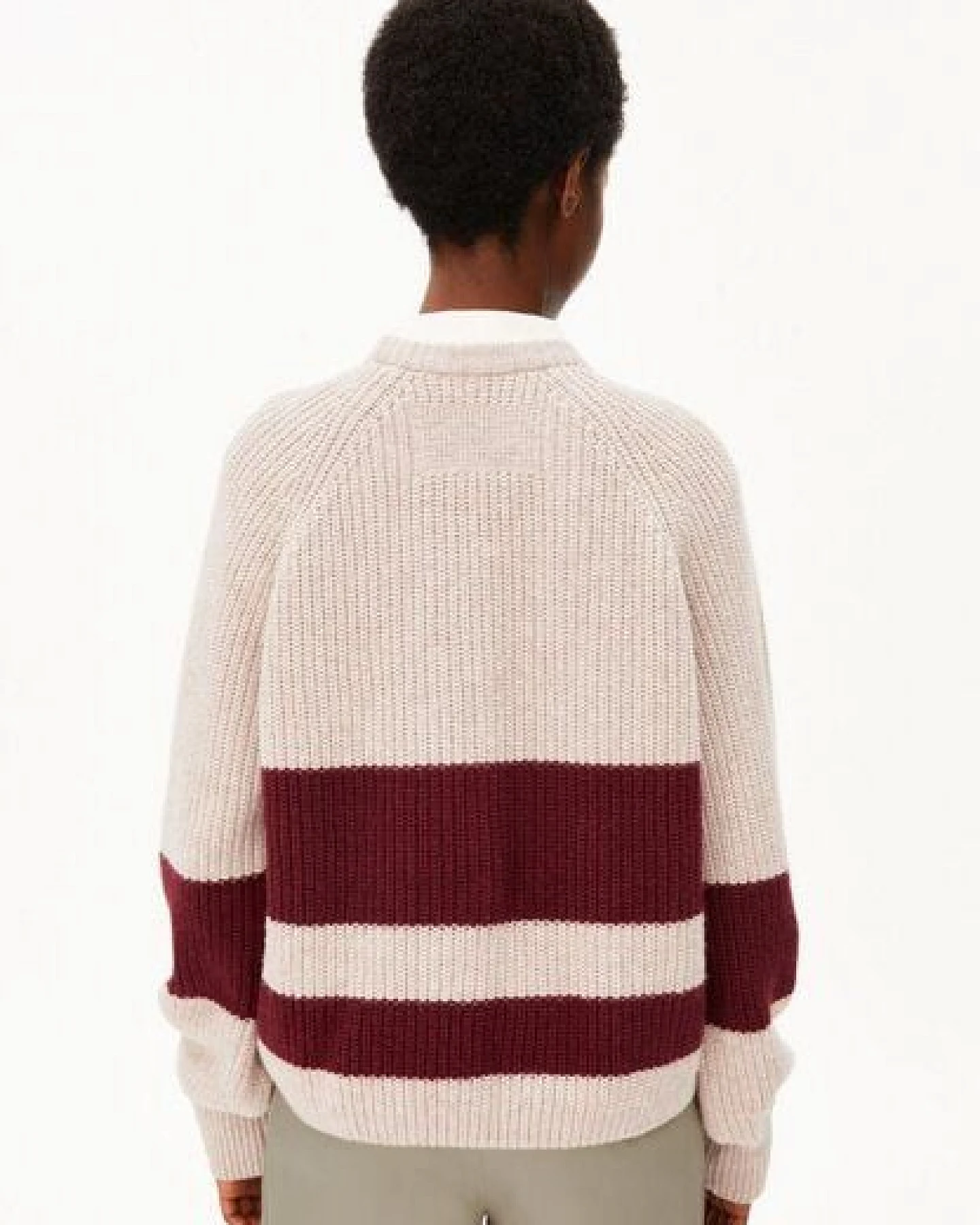 ARMEDANGELS RIB STRIPED Damen Strickpullover aus Bio-Woll Mix – Ansicht 2