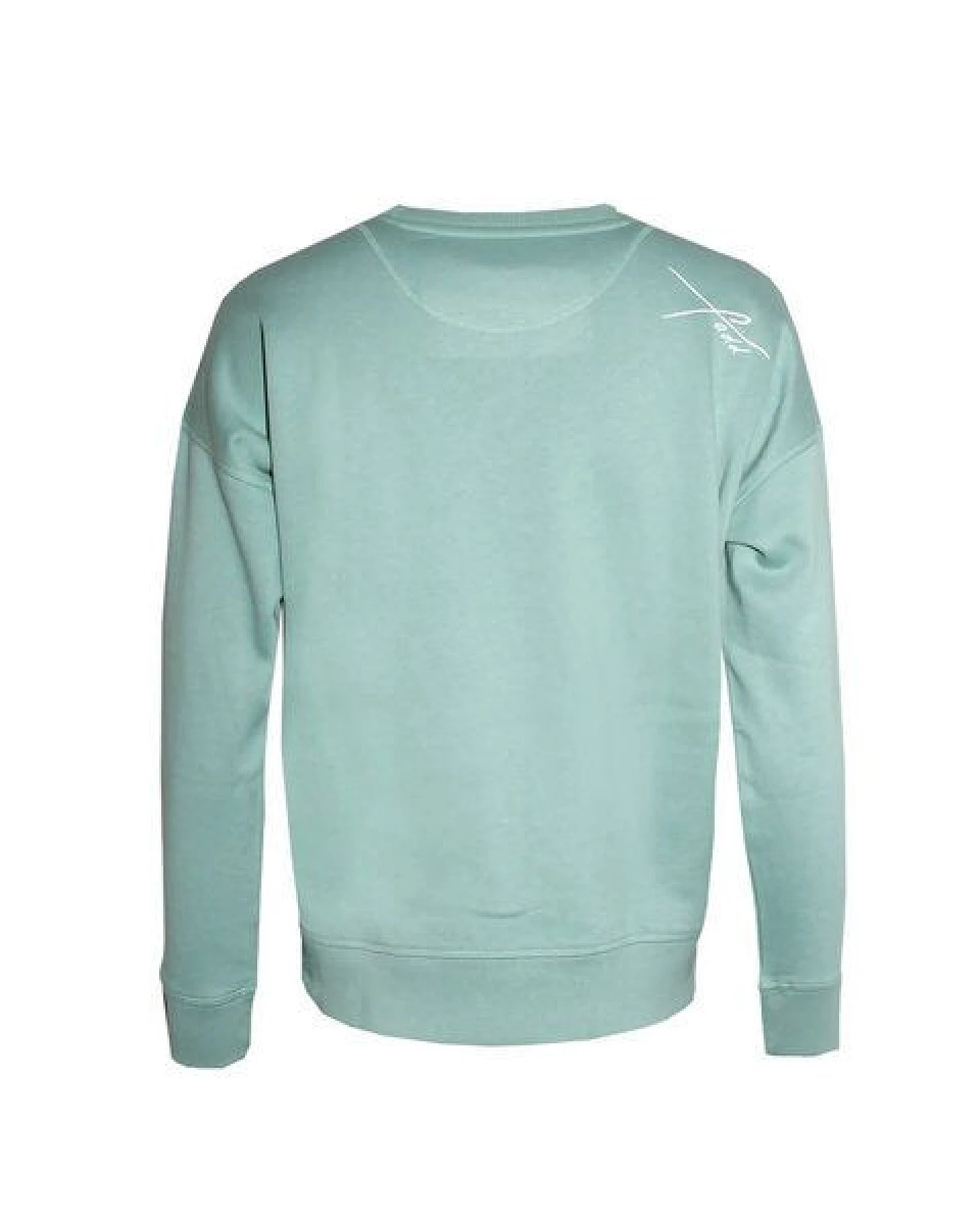 FÄDD Damen Sweatshirt Pullover aus Bio-Baumwolle "weißer V BT" Grün – Ansicht 3