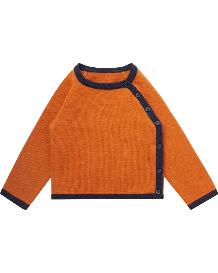 Picasso Baby Knitted Wrap Jacket Rusty Orange 62