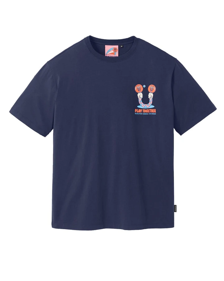 Men T-Shirt Aposeris Play Together Eclipse Blue XL
