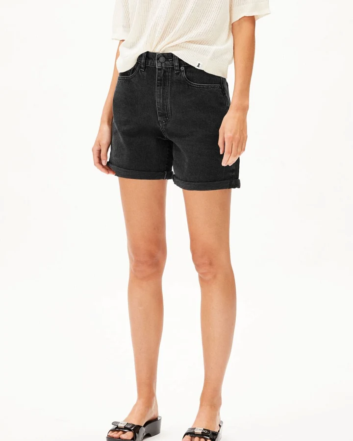 Sheaari Denim Short Ebony Black 26