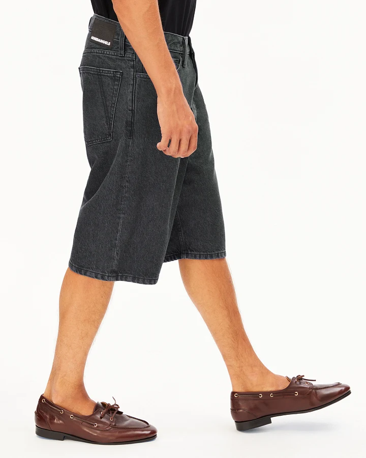 Baggy Denim Short Corno 32