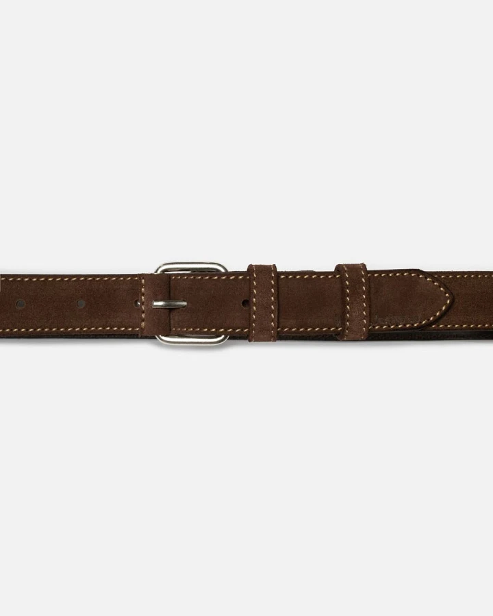 Dwayne Suede Belt Dark Brown 85