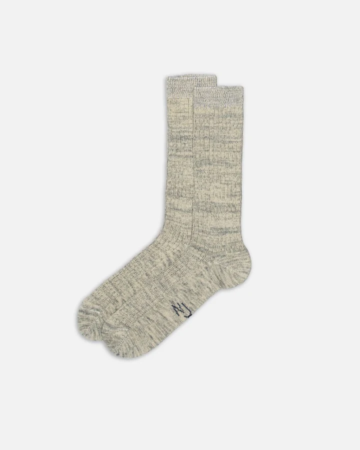 Rasmusson Mens Rib Sock Beigemelange One Size