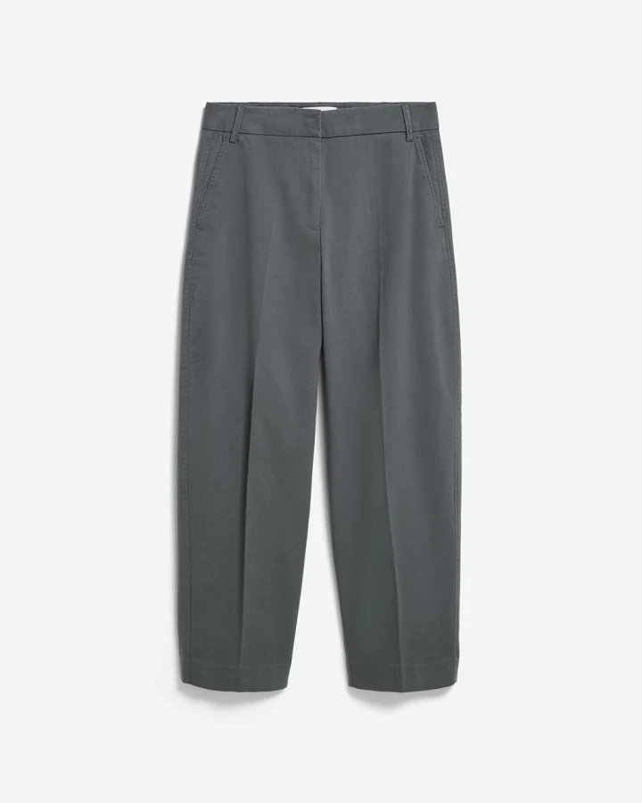 Barrel Leg Twill Pant Space Steel XS