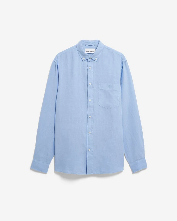 Linen Longsleeve Shirt Wedgwood XXL