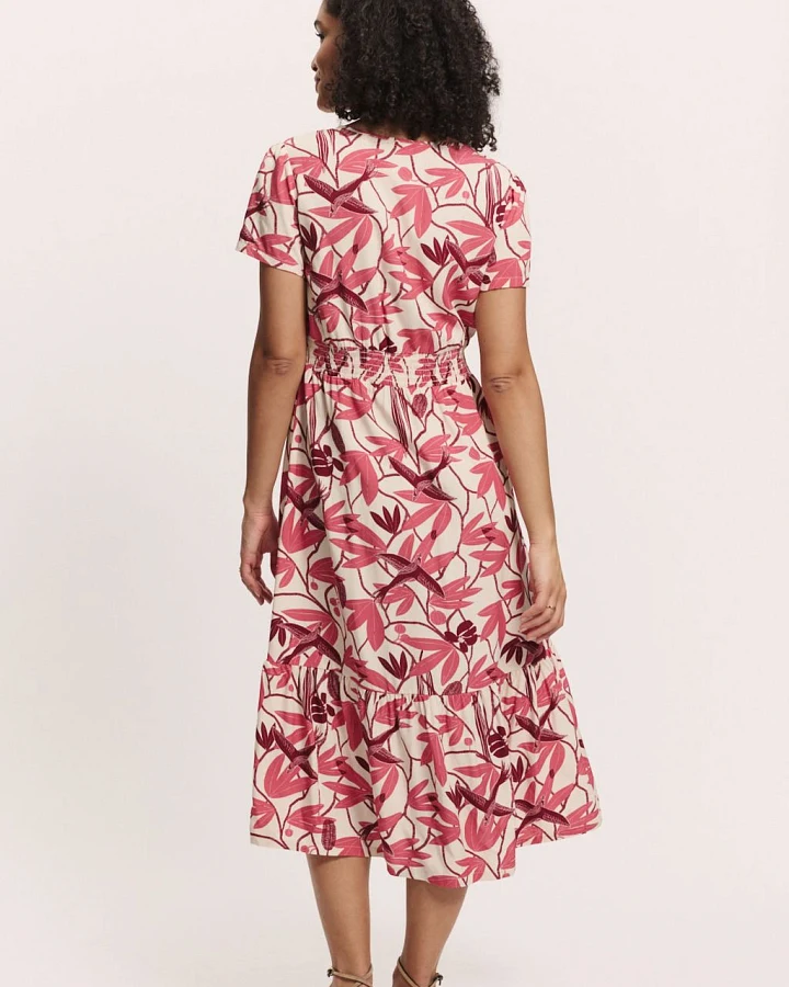 Kleid Idaa aus EcoVero™ Berry Bird 36