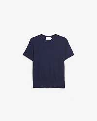 Produktseite: Kurzärmliger Feinstrickpullover Tinted Navy M