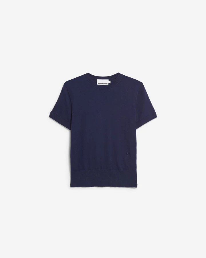 Kurzärmliger Feinstrickpullover Tinted Navy M