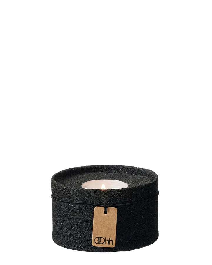 Dune Tealight Holder (Low) Black