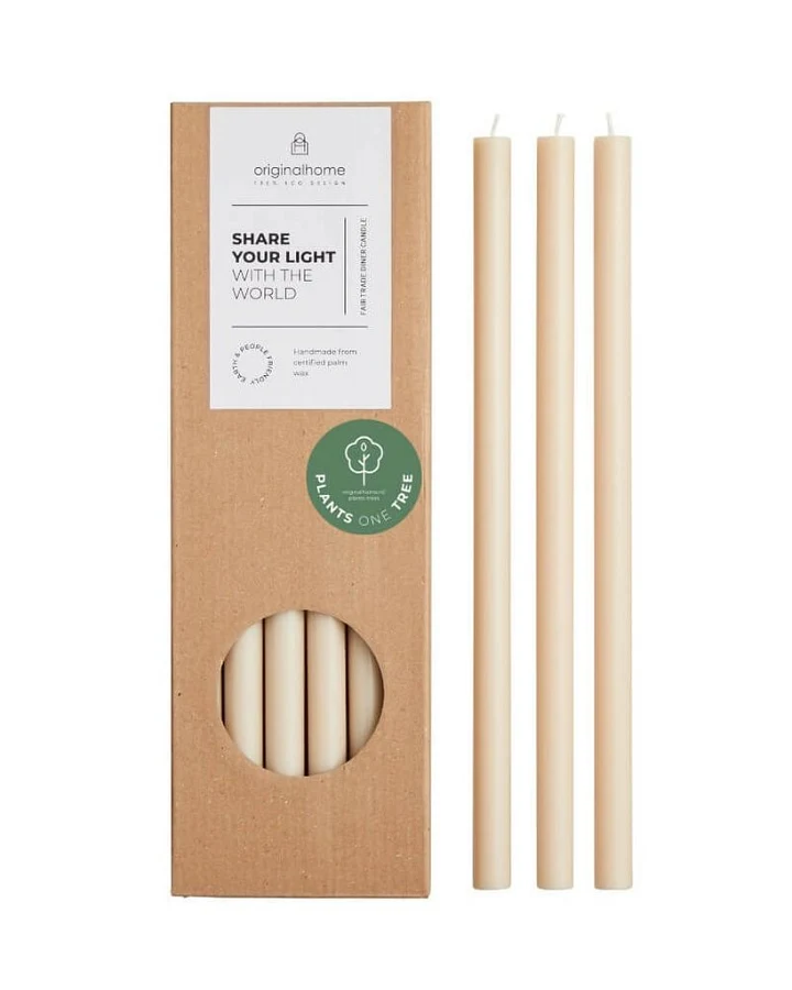 Thins Candles 10 Stück Beige