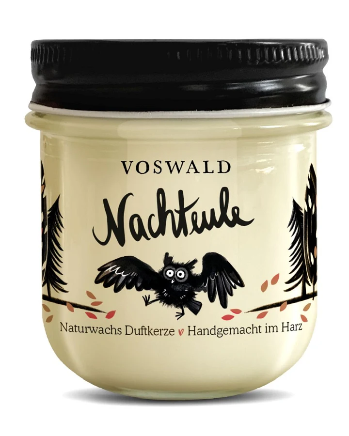 Duftkerze - Rapswachs - Nachteule 150g
