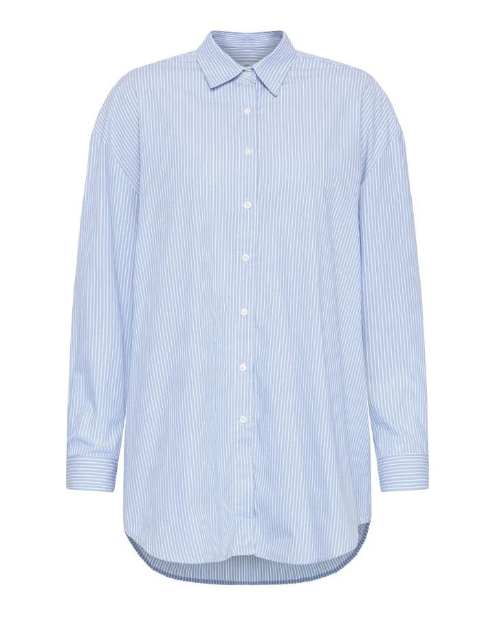 Ofelia Striped Shirt Light Blue XS