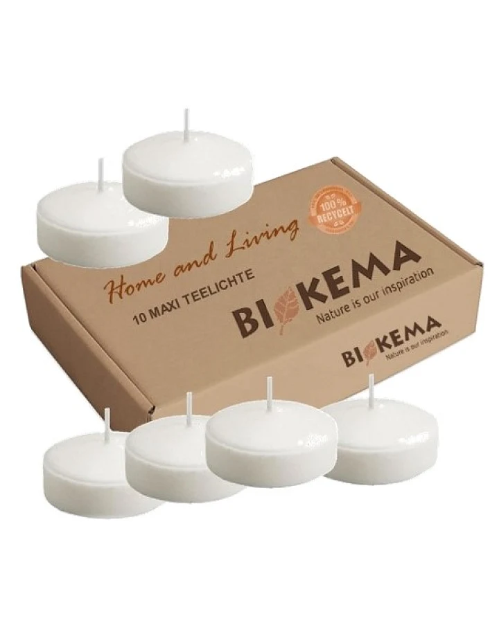 Bio Teelichter Maxi - Ohne Hülle 10er Set