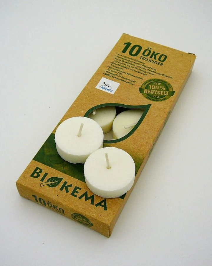 Bio Teelichter - Ohne Hülle 10er Set
