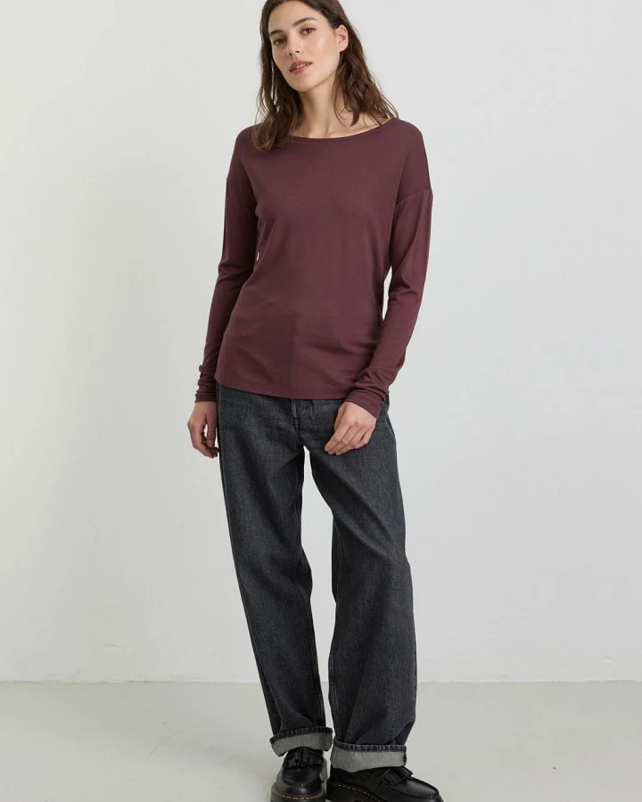 Women Longsleeve Fuchsia Dark Plum M