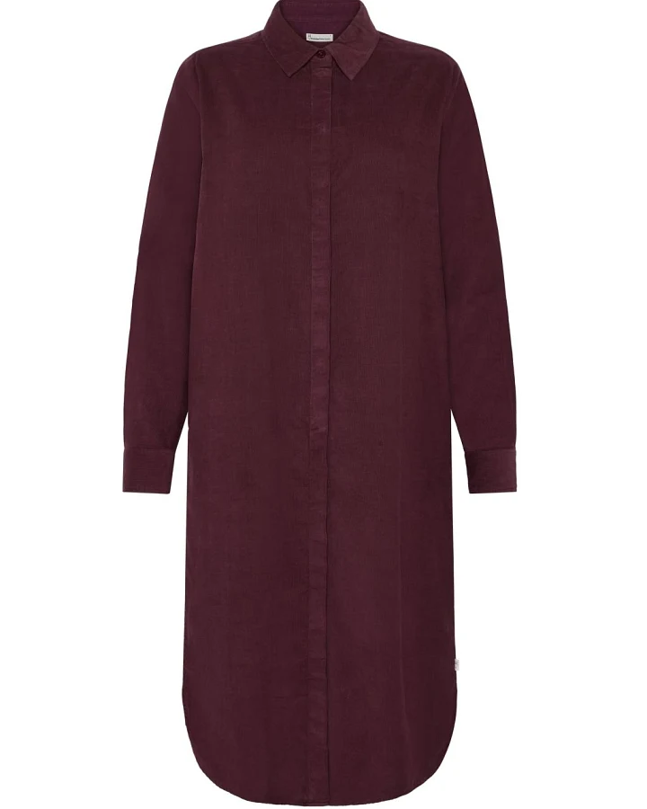 Organic Cotton Corduroy Dress Fig XS