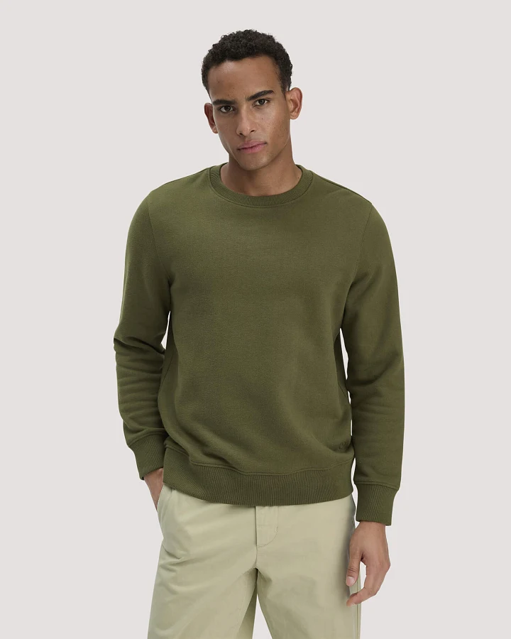 hessnatur Herren Sweatshirt Regular BETTERRECYCLING aus Bio-Baumwolle - grün - Größe L