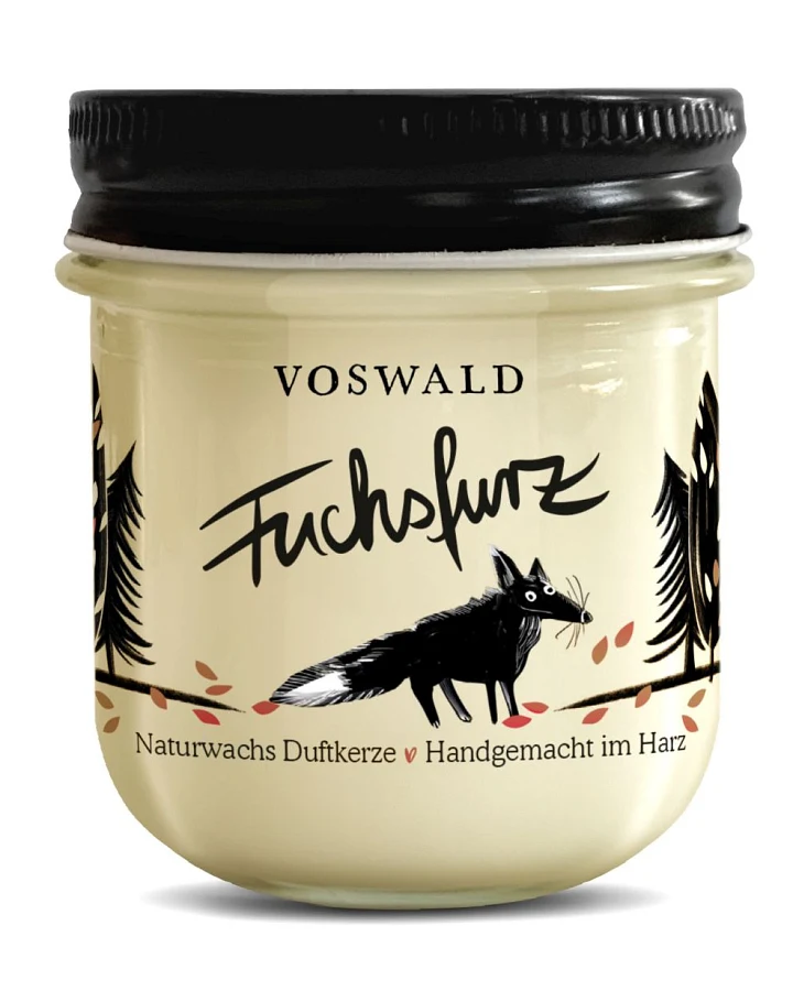 Duftkerze - Rapswachs - Fuchsfurz 150g