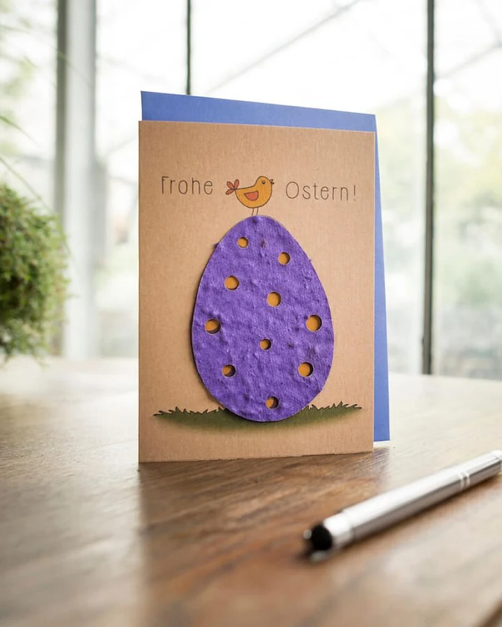 Grußkarte Samen - Frohe Ostern