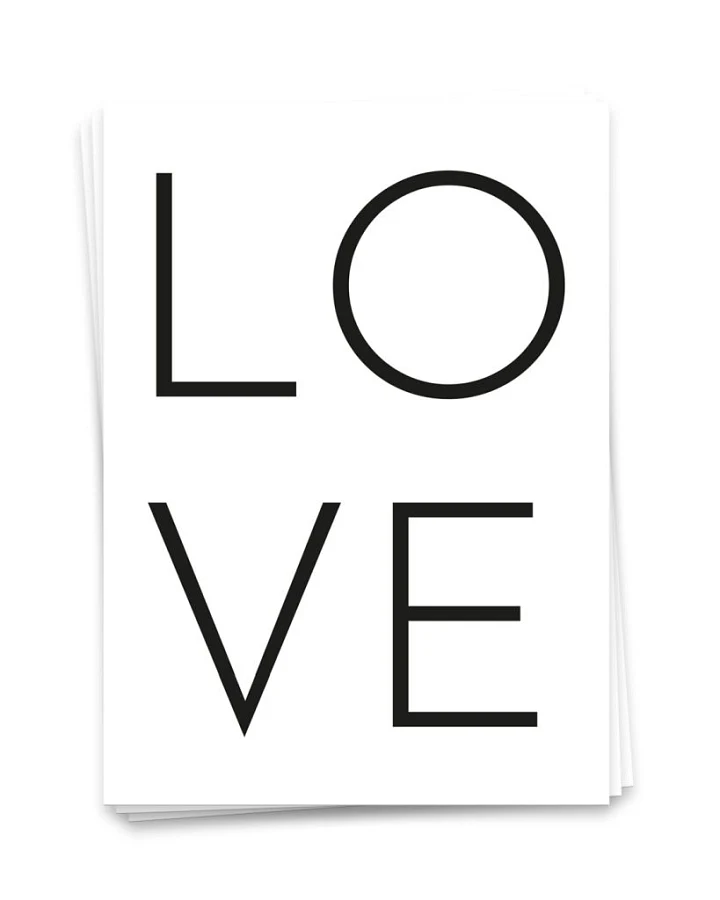 Postkarte A6 Love