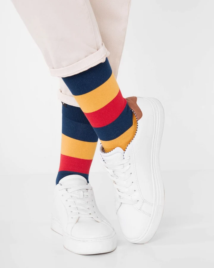 Bio Socken Sunset - Buntgestreifte Socken 36-40