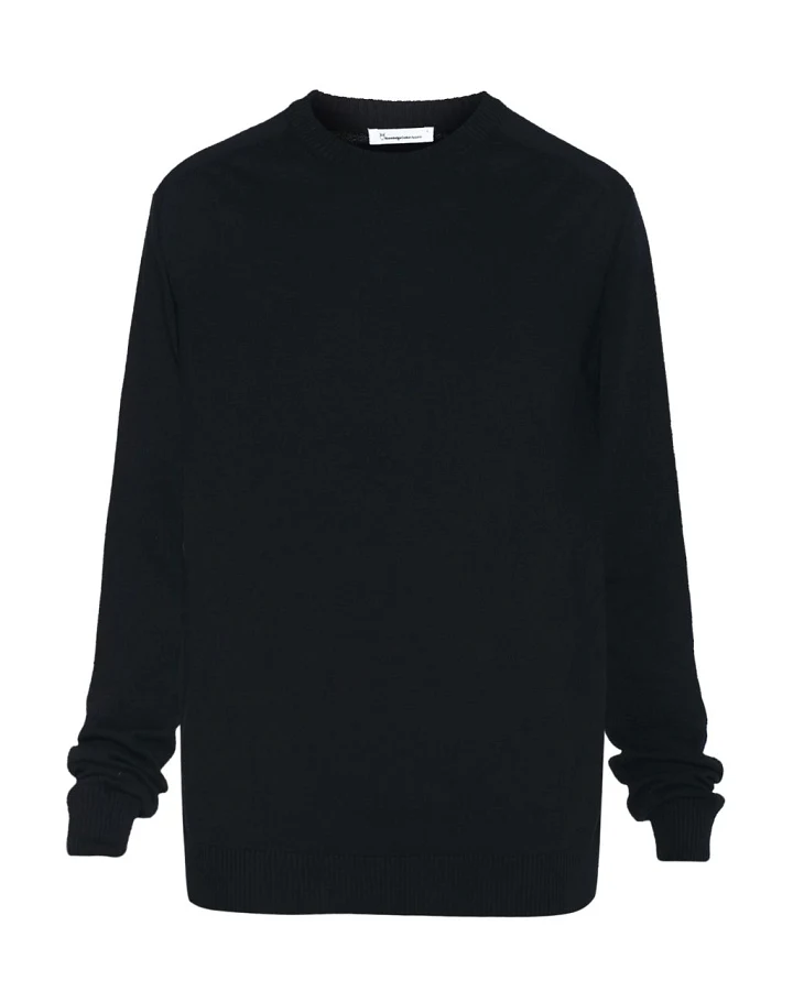 Karl Regular Merino Knit Crew Neck Total Eclipse XXL